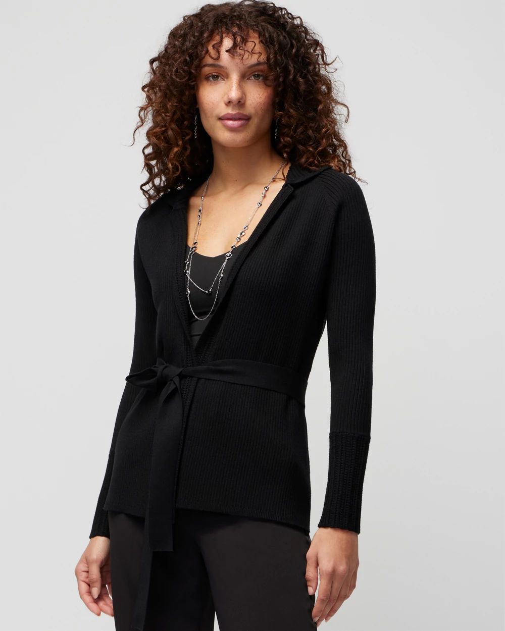 White house black market black cardigan top